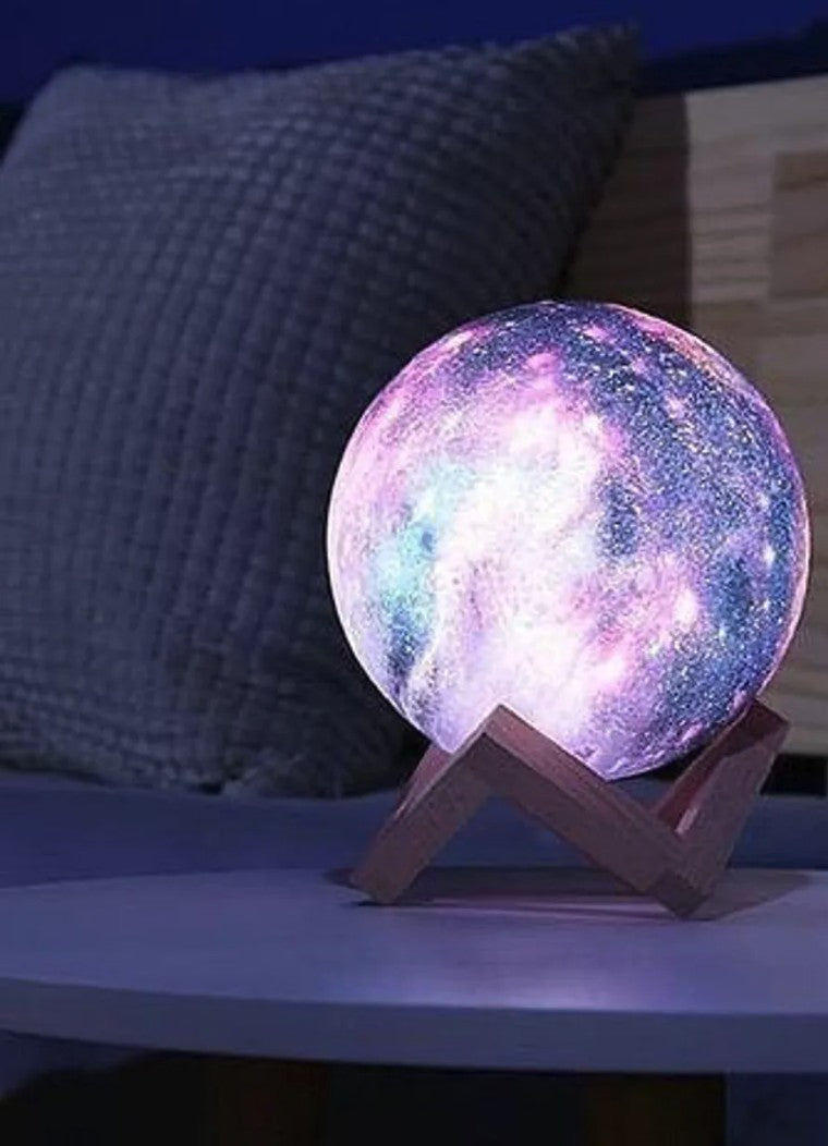 A moon on the nightstand.