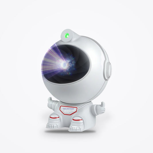 Astronaut Galaxy Projector by Celestial Projectors, studio product photo