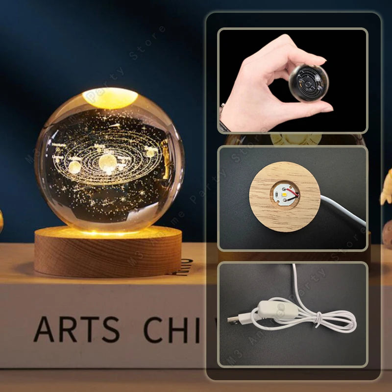 3D Crystal Ball Night Light – view 2