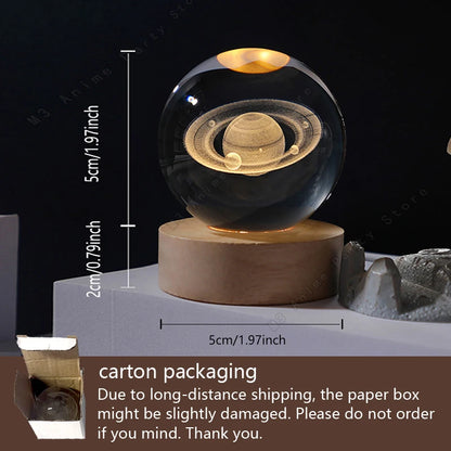 3D Crystal Ball Night Light – view 3