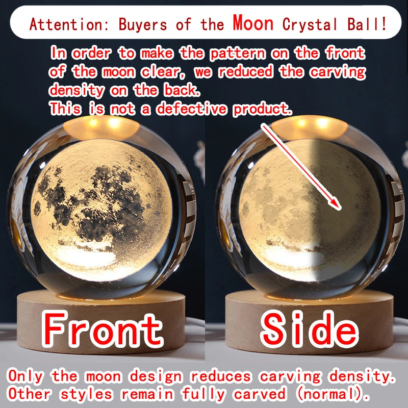 3D Crystal Ball Night Light – view 5