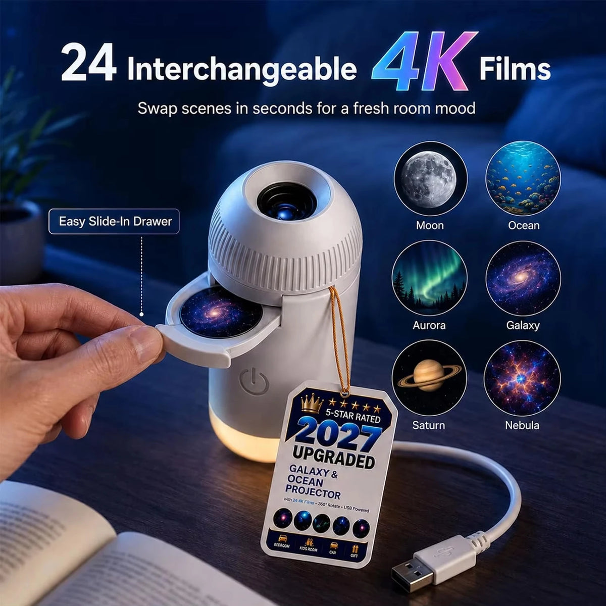 HD Star Projector Lamp by Celestial Projectors