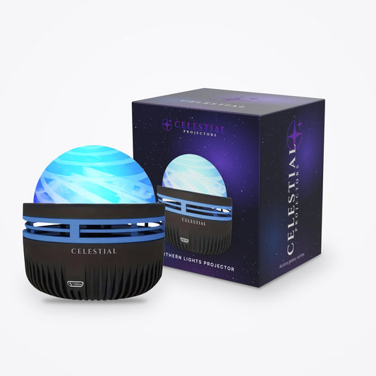 Northern Lights Projector by Celestial Projectors with its branded gift box