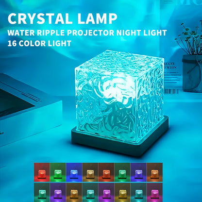 Ocean Wave Crystal Cube Lamp – view 2