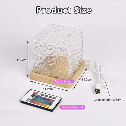 Ocean Wave Crystal Cube Lamp – view 6