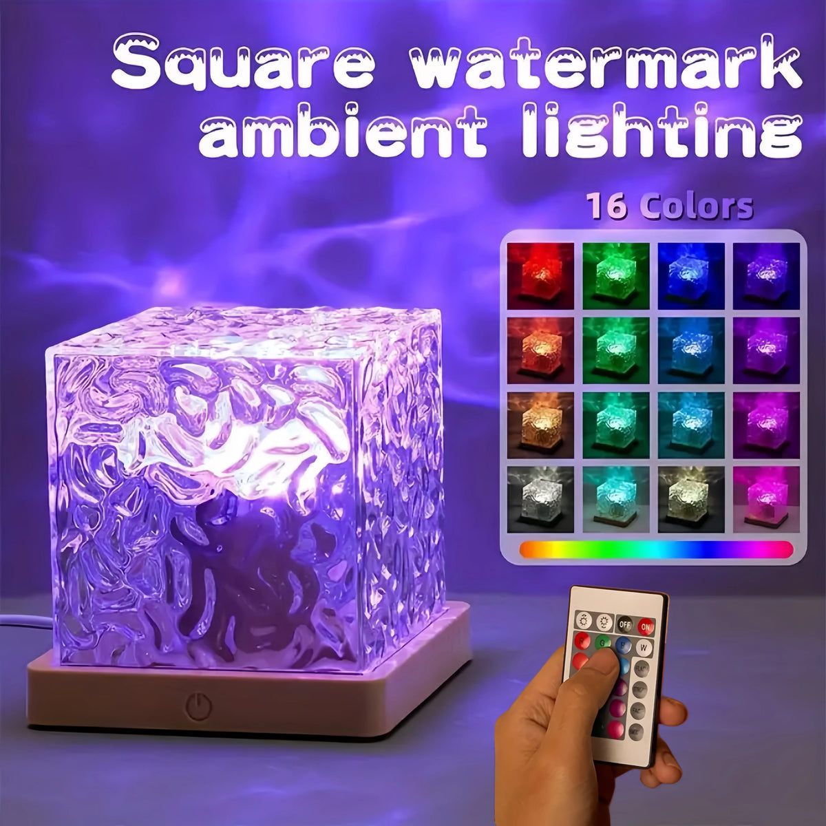 Ocean Wave Crystal Cube Lamp – view 7